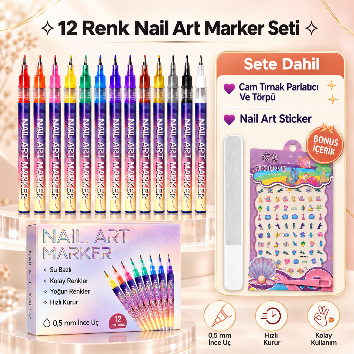 NailArt Maker İnce Uçlu Kalem Seti